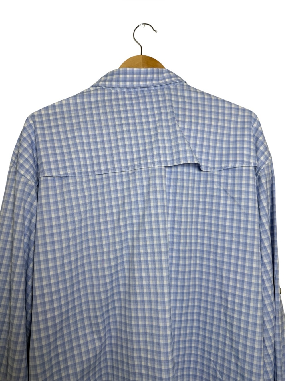 NWT Poncho Mens XXL Blue Plaid Fishing Shirt Long Sleeve Vented Stretch Outdoors - Picture 5 of 11